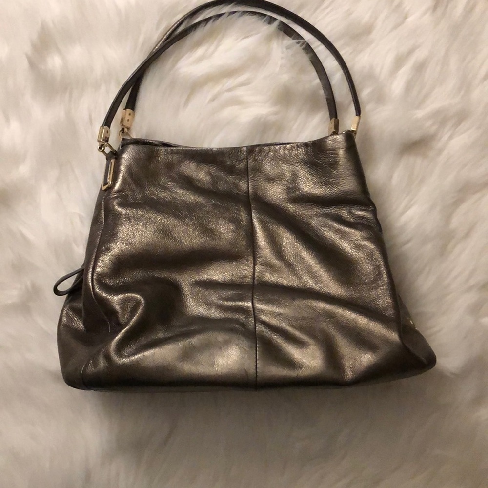 Metallic Authentic Coach purse
